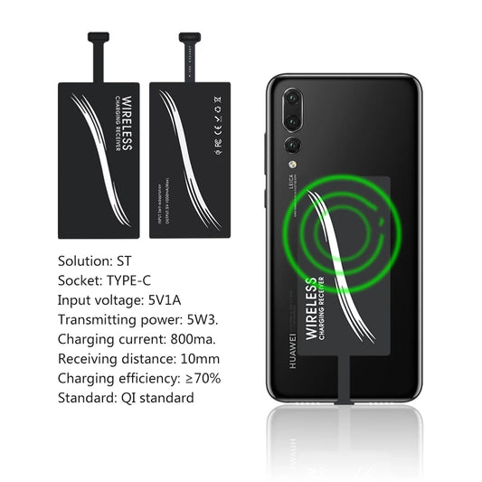 Wireless Charger Type-C Universal Charging Receiver for Huawei P20 Pro P10 Plus Xiaomi Mi8 Mi6 for USB Type C DY