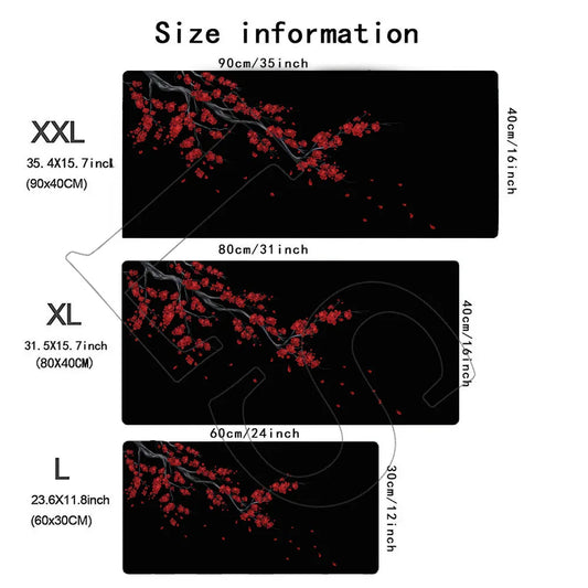 Japan Sakura Gaming Mouse Pad Xxl Various Colors Laptops Cherry Blossom Mousepad Office Carpet Gamer Keyboard Computer Desks