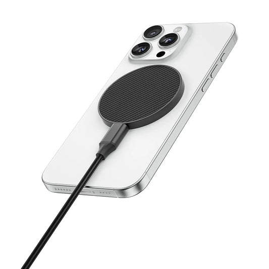 WiWU Kevlar Wireless Charger for iPhone 17 16 15 14 13 series 15W Qi2.0 Fast Wireless Charging Type C Port for Magsafe Charge