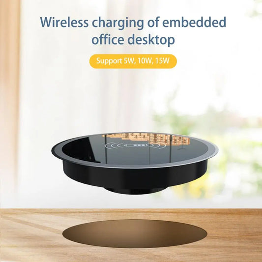 Wireless Charger Fast Charging Overcharging Ultra Thin 15W Charge Device Desktop Built in Phone Wireless Charger