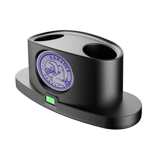 Wireless Magnetic Microphone Charge Station 2 Charger Universal Mic Portable Desktop Charge Stand Smart Energy Saving Plug&Play