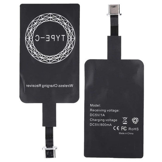 Wireless Charging Receiver Type C Fast Wire Less Charger Self Adhesive Sticker Charging Receiver for Mobile Phone Android Device