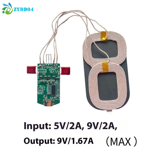 ●1Pcs Wireless Charging Type-C Interface 15W Dual Coil Wireless Charging Module Wireless Charger PCBA Home Car Equipment