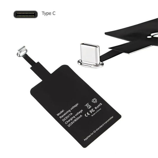 Wireless Charging Receiver for Android  and Type C Fast Wireless Charger Adapter