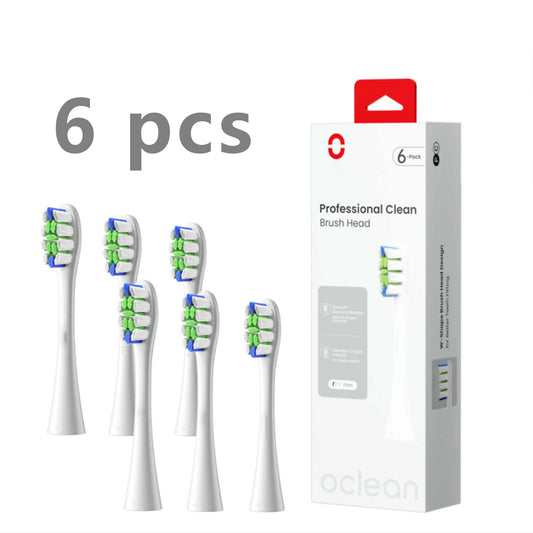 6 pcs Original Replacement Brush Heads for Oclean Flow/X PRO Elite/X PRO /F1/Z1/One/ Air2 Sonic Electric Toothbrush Nozzles