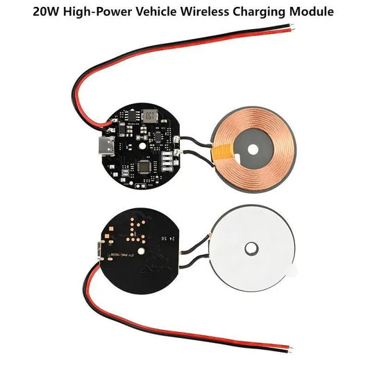 【Peace】20W Power Wireless Charger Transmitter Module 12V/24V Mobile Phone Quick Charging Circuit Board Vehicle Wireless Charger