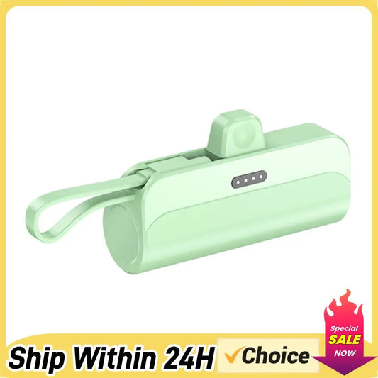 Wireless Power Bank 5000mAh Large Capacity External Battery Pack Portable Charger Plug and Play Convenient for Home Travel