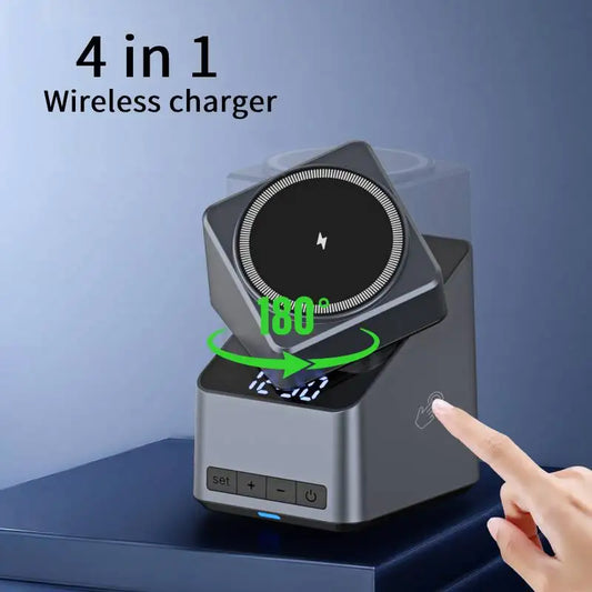 Wireless Charger Station 4 in 1 Fast Charging Dock Stand For iPhone 16 15 14 13 12 iWatch 9 8 7 Pro Airpods
